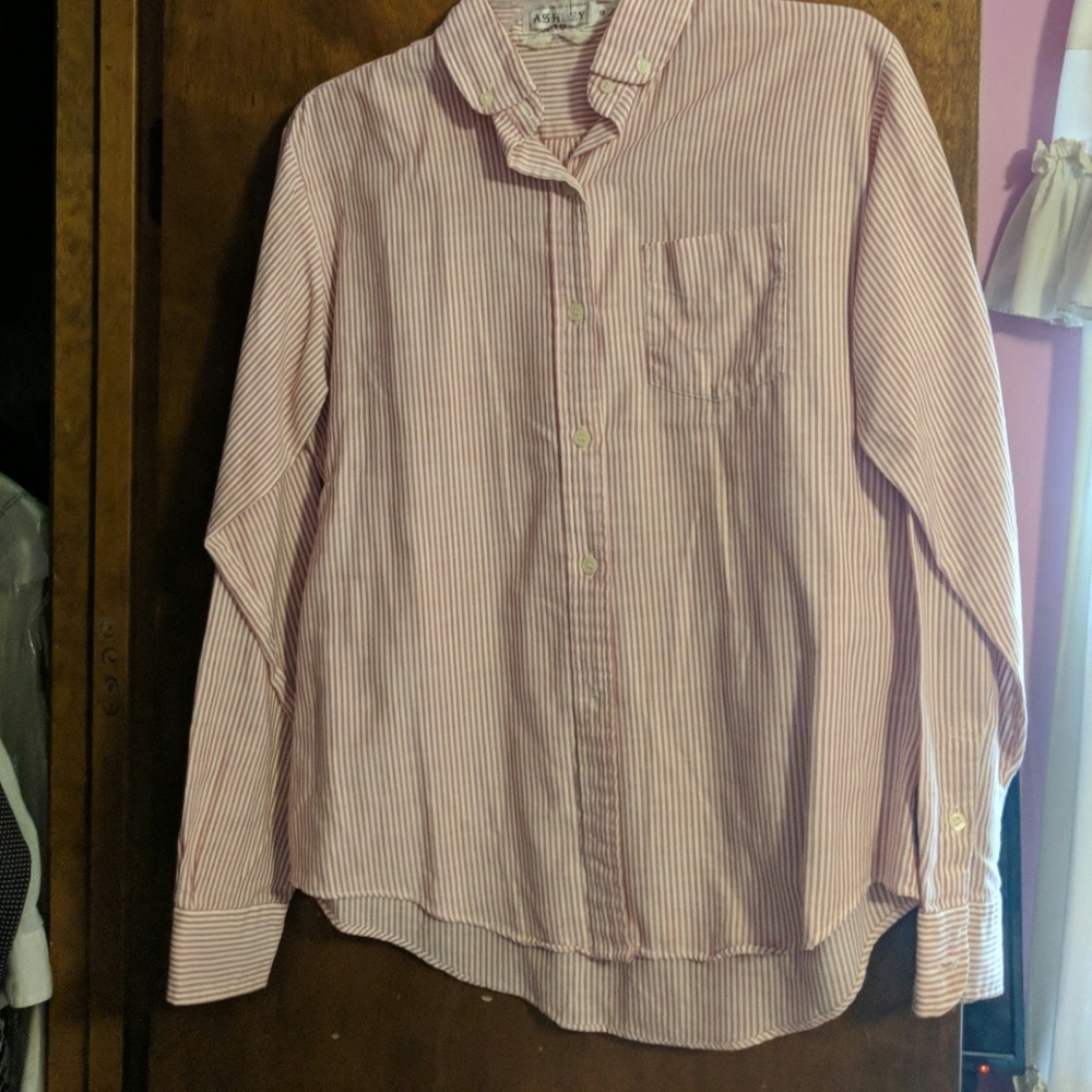 Red and white striped shirt